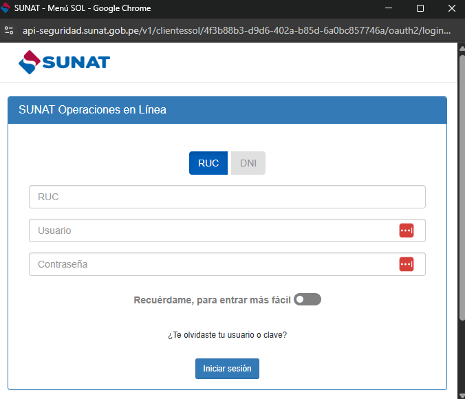 Login SUNAT